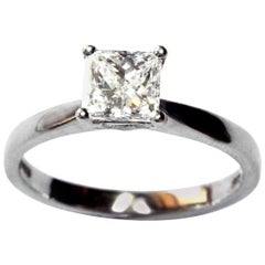 .72 Carat Princess Cut Platinum White Diamond Engagement Ring