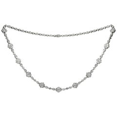 Tiffany & Co. Garden Flower Diamond Platinum Necklace
