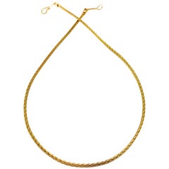 Georgios Collections 18 Karat Chain Rope Necklace all Hand Knitted in Greece