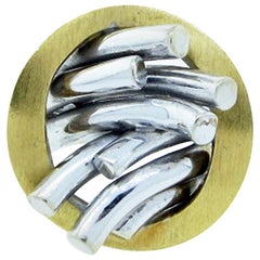 Park Place Antique Jewelry Lambertville Nj 08530 1stdibs Modernist 18 Karat Yellow And White Gold Ring