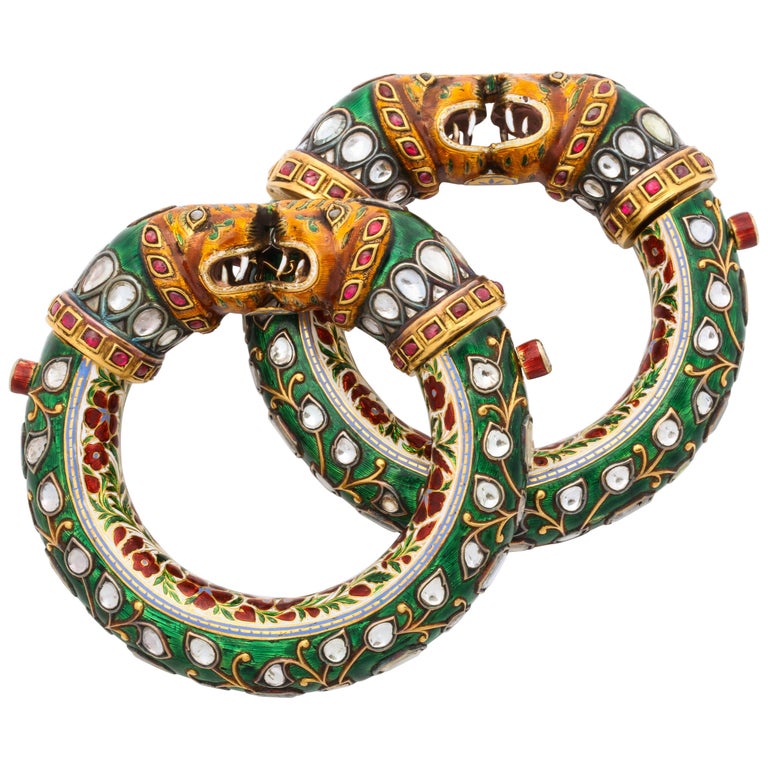 Historic Pair Of Indian Bangles For At 1stdibs Historic Pair Of Indian Bangles For