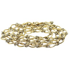 Cartier 18 Karat Yellow and White Gold Vintage Long Chain