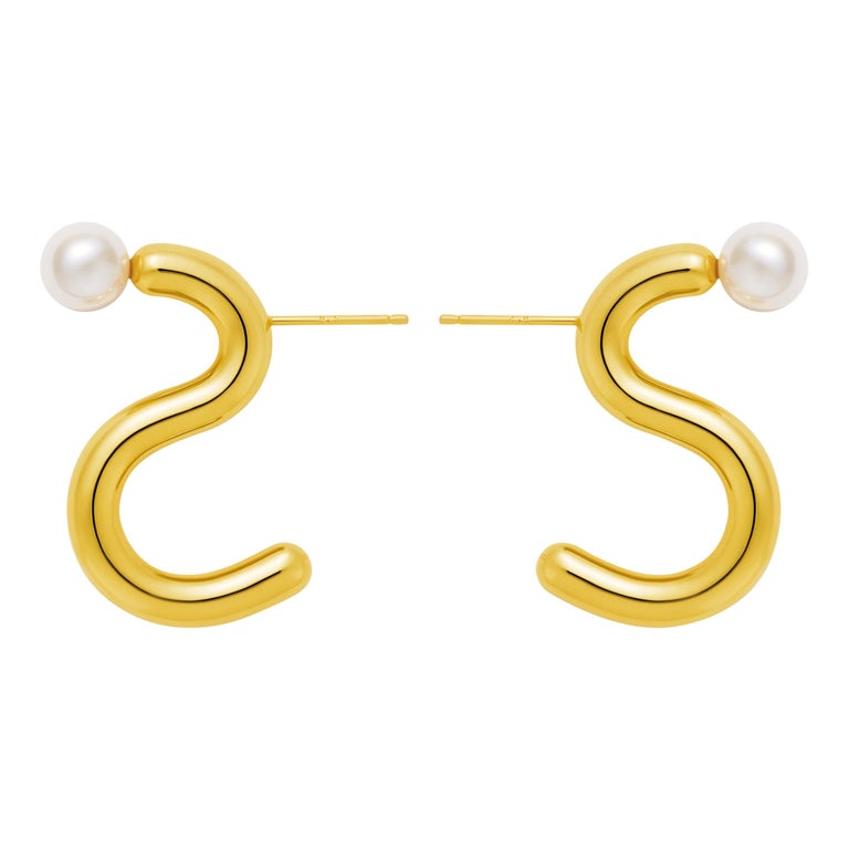 Gold Vermeil Zwicky Earrings For Sale at 1stdibs