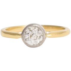 BL Bespoke 0.66 Carat Old European Cut Diamond Solitaire Ring