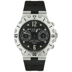 Bulgari Stainless Steel Scuba self-winding Wristwatch Ref SCB 38S