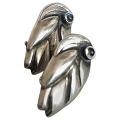 Georg Jensen Sterling Silver Ole Kortzau Earrings No 360 with Moonstones