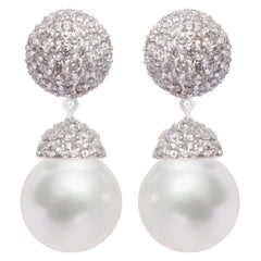 Diamond, Pearl and Antique Stud Earrings - 2,513 For Sale at 1stdibs