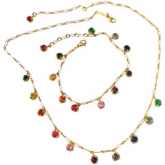 Pink Sapphire Link Necklaces