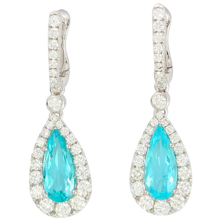 Frederic Sage 2 10 Carat Neon Paraiba Tourmaline One Of Kind Frederic Sage 2 10 Carat Neon Paraiba Tourmaline One Of Kind Earrings