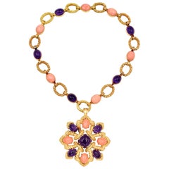 Van Cleef & Arpels Coral or Amethyst Necklace, Brooch or Bracelet
