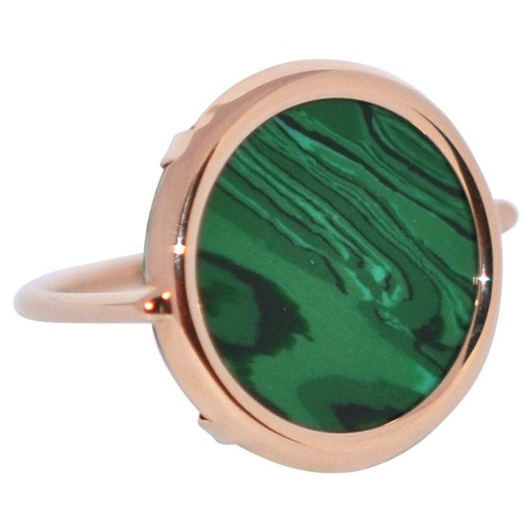 Bronze and Murano glass fashion round ring by Patrizia Daliana For Sale