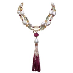 Topaz Beaded Necklaces