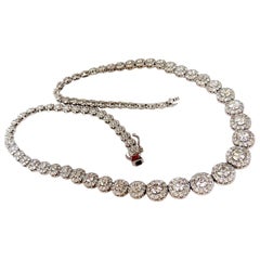 24 Karat Gold Necklace And Matching Bracelet For At 1stdibs 13 08 Carat Natural Diamonds Bracelet And Necklace Cer Halo Matching Set