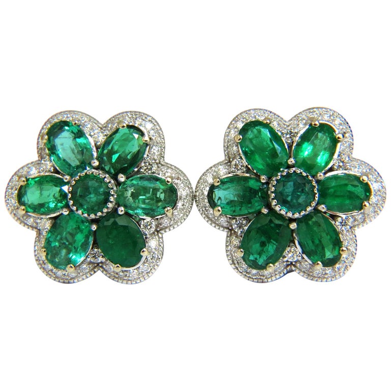Diamond Cluster Earrings Square Diamond Cluster Earrings Square