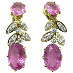 David Webb Earrings 179 For At 1stdibs David Webb Pink Tourmaline Platinum And Diamond Drop Earrings