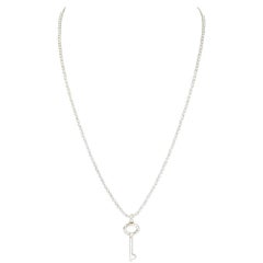 Tiffany & Co. Beaded Chain with Key in Sterling Silver