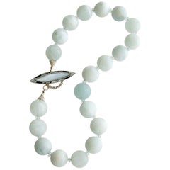 Matte Aquamarine Choker Necklace, Les Tresors de la Mer II Necklace