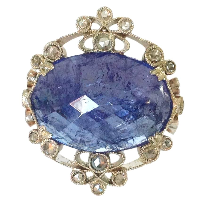 Dalben Bague en or avec tanzanite et diamants