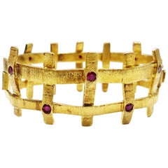Konstantino Sterling Silver Gold And Pink Tourmaline Bracelet At 1stdibs Konstantino Gold And Ruby Bracelet