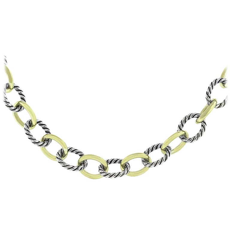 David Yurman Medium Oval Link Chain Necklace For At 1stdibs David Yurman Medium Oval Link Chain Necklace For