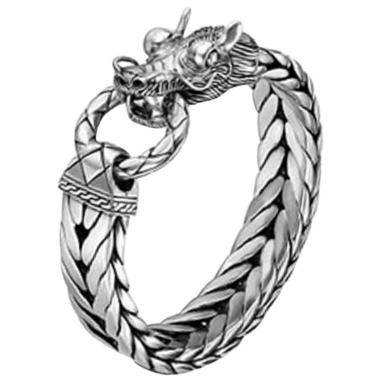 John Hardy Men S Legends Naga Silver Dragon Head Bracelet Bm65210xm John Hardy Men S Legends Naga Silver Dragon Head Bracelet Bm65210xm For