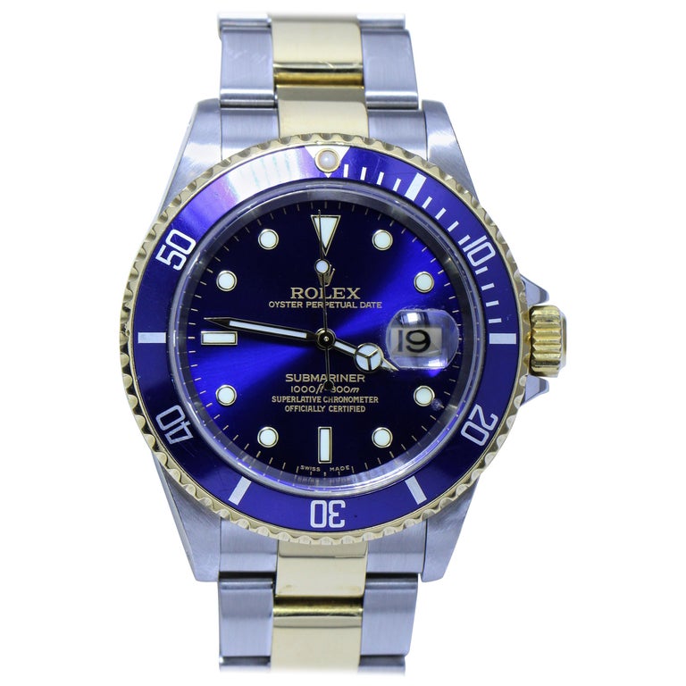 rolex oyster submariner blue