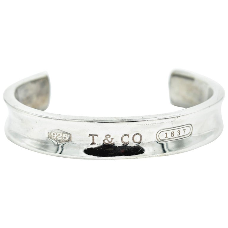 Tiffany And Co Sterling Silver Cuff Bracelet At 1stdibs Sterling Silver Tiffany Co 1837 Cuff Bracelet 44 6 Grams