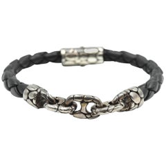 John Hardy Leather Link Dot Collection Bracelet