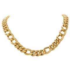 18 Karat Yellow Gold Curb Link Chain Necklace