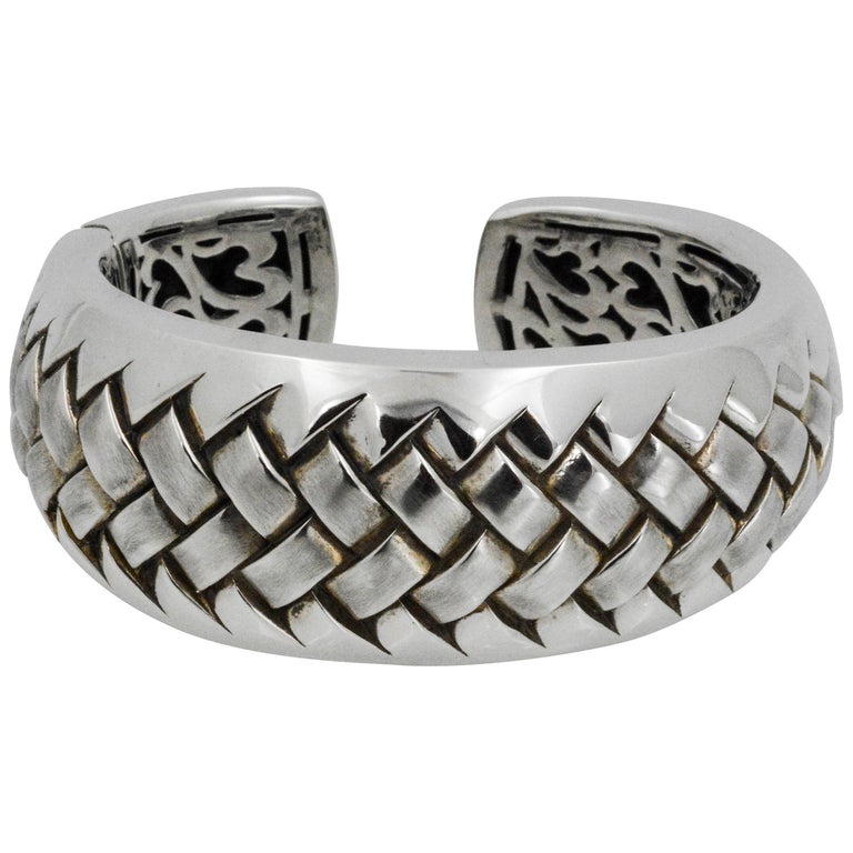 Scott Kay Sterling Silver Woven Cuff Bracelet For At 1stdibs Scott Kay Sterling Silver Woven Cuff Bracelet For