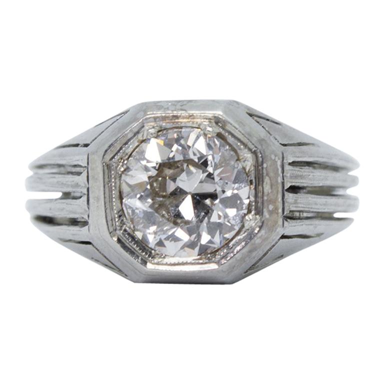 Vintage Estate Antique Men s 2 Carat Old European Cut Vintage Estate Antique Men s 2 Carat Old European Cut