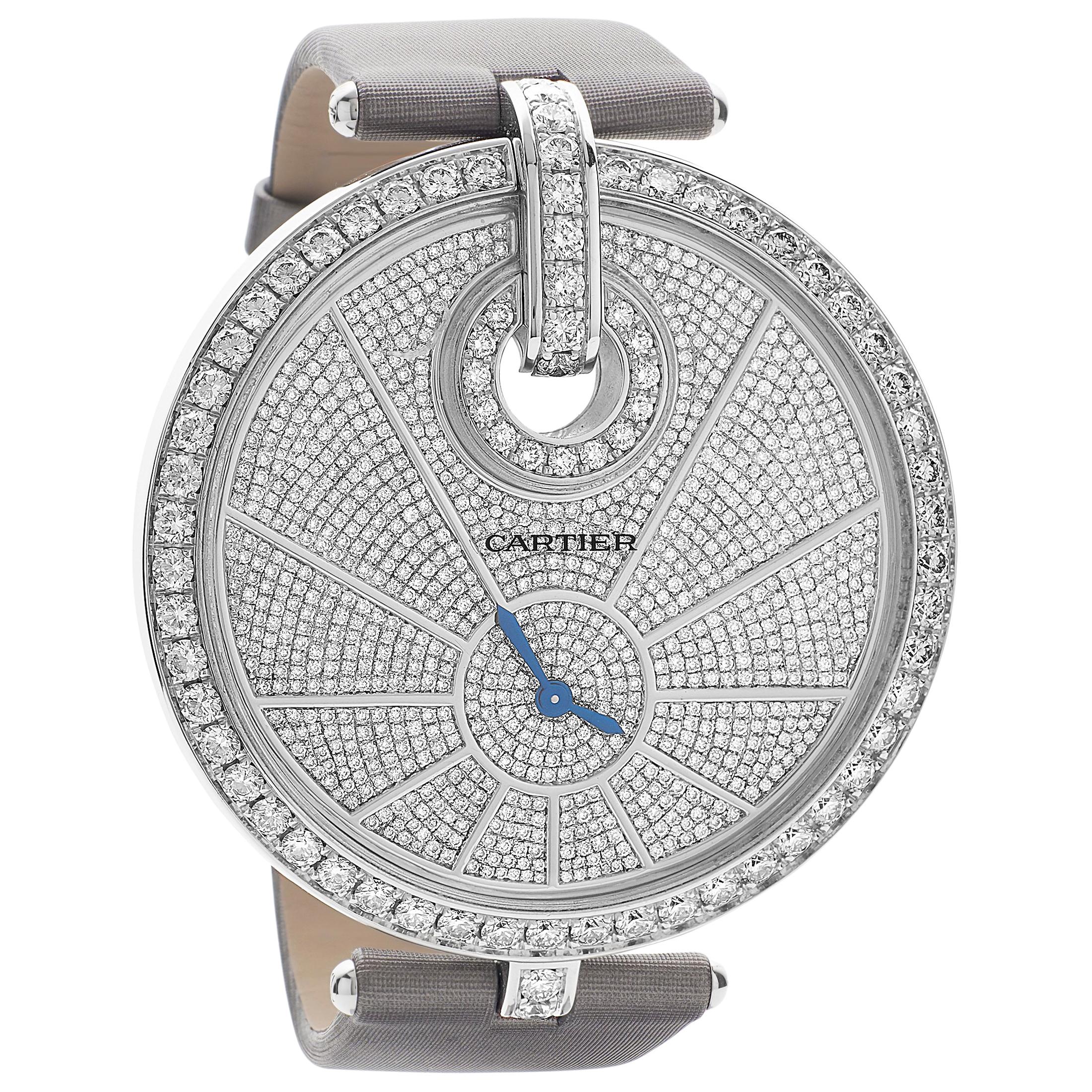 Captive de Cartier Watch White Gold Diamond, High Jewelry Extra Large