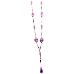 Antique Amethyst and Cut Steel Necklace