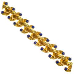Weingrill Lapis Gold Link Bracelet 1