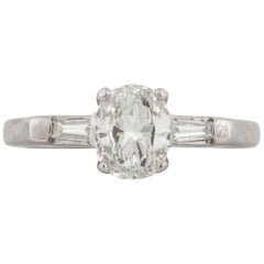 GIA Certified 1.02 Carat Cushion-Cut Diamond Engagement Ring in Platinum