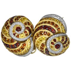 White Diamond Stud Earrings