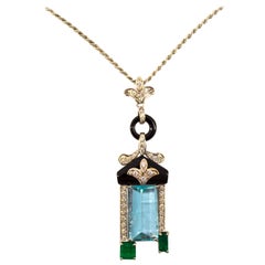 Aquamarine Drop Necklaces