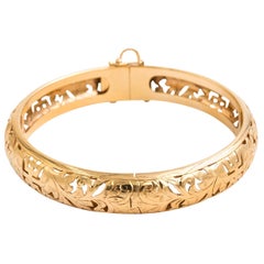 14 Karat Yellow Gold Bracelet Made by Ming's of Honolulu