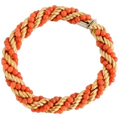 Coral Beaded Bracelets