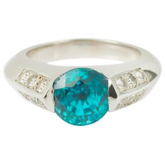 5 Carat Ruby, Diamonds Sapphires Pave 18 Karat Gold Bombe Ring For Sale ...