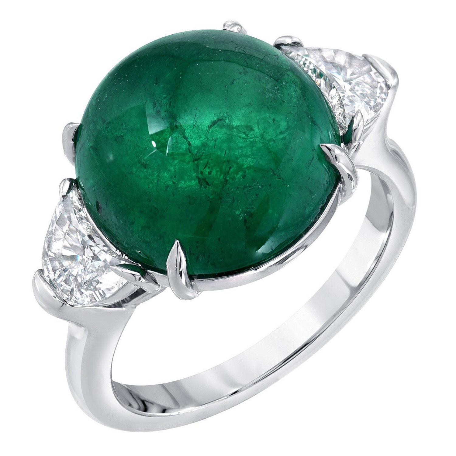 Emerald Colombia Diamond Platinum Ring