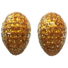 Sapphire Clip-on Earrings