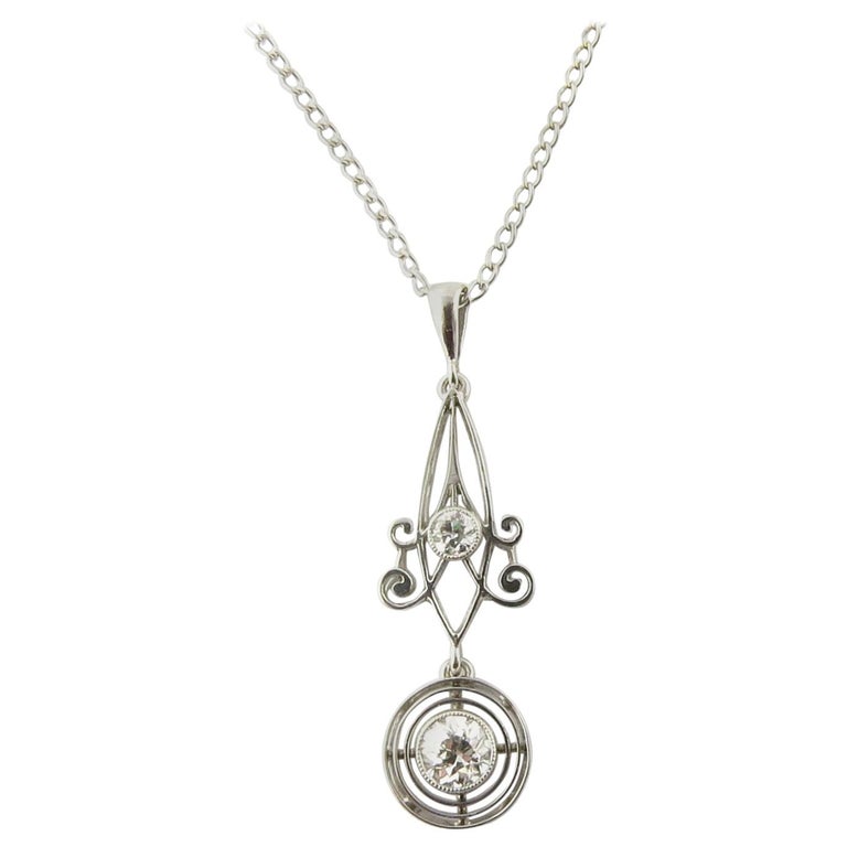 Gems of Distinction 14K Gold 0.15ctw Diamond Door Knocker Pendant w/ Chain main image 0