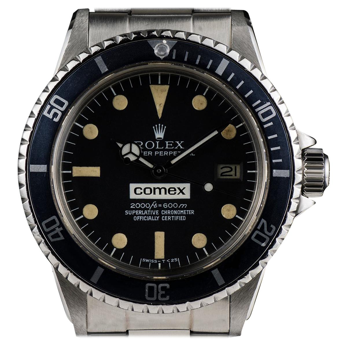 Rolex Comex Sea-Dweller Gents Stainless Steel Black Dial 1665 Automatic Watch