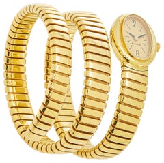 Retro Bulgari Gold Tubogas Ladies Watch