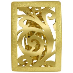 Alex Soldier 18 Karat Gold Ornament Contrast Texture Ring