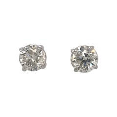 Diamond Stud Earrings 2.47 Carat J-K SI2-SI3