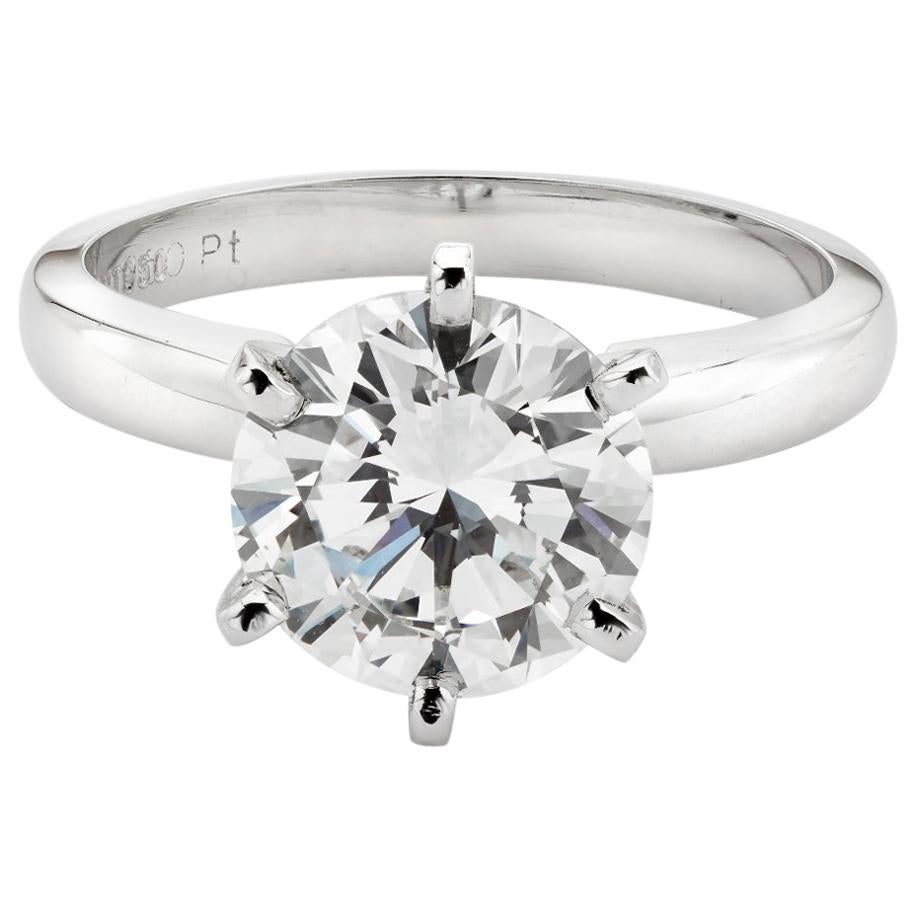 GIA Certified 2.82 Carat Diamond Solitaire