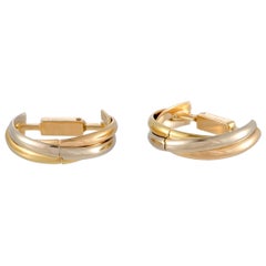 Cartier Trinity Yellow, White, and Rose Tri-Gold Semicircle Cufflinks