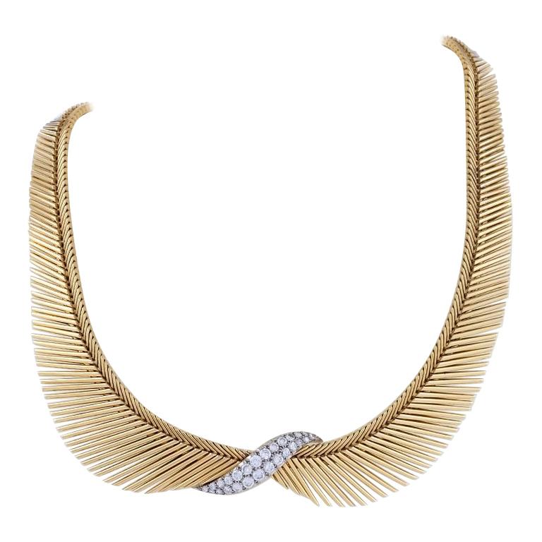 Van Cleef & Arpels "Angel Hair" Gold and Diamond Necklace 